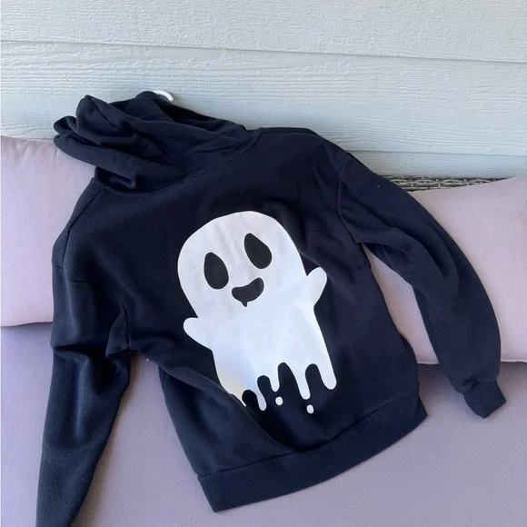 Black Ghost Zip-Up Hoodie - Picture 2 of 5